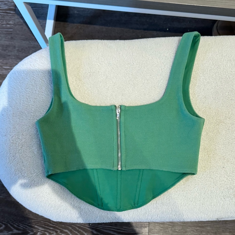 Princess Polly green corset top